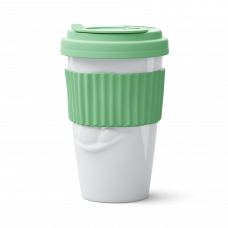 Чашка з кришкою Tassen Смакота, (400 мл), порцеляна, м'ята