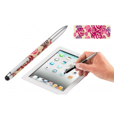 Кулькова ручка Troika зі стілусом для iPad та iPhone Fine carbone, кольорова