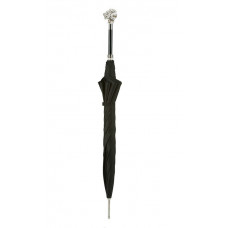 Зонт мужской черный с ручкой -quot;LION-quot;, silver
