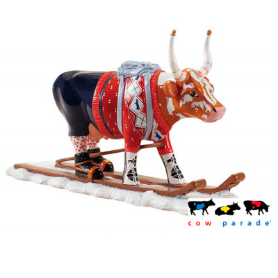 Коллекционная статуэтка корова Ski Cow - aka Loypelin Lauslam