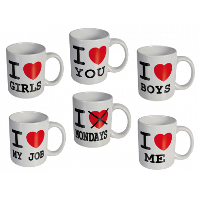 Кружка керамическая "I love my job" 5х8 см