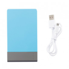 Пауэр-банк Flat 4600 mAh голубой