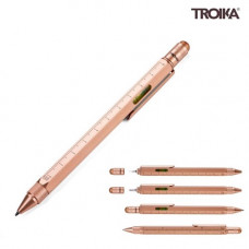 Ручка кулькова-стилус Troika Construction із лінійкою, золотистий