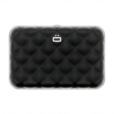 Кардхолдер OGON Quilted Button на 10 карт, чорний