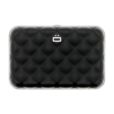 Кардхолдер OGON Quilted Button на 10 карт, чорний