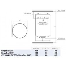 Водонагрівач Tesy CTV 1004415 D07 TRC / SimpatEco 100 MT (7006037)