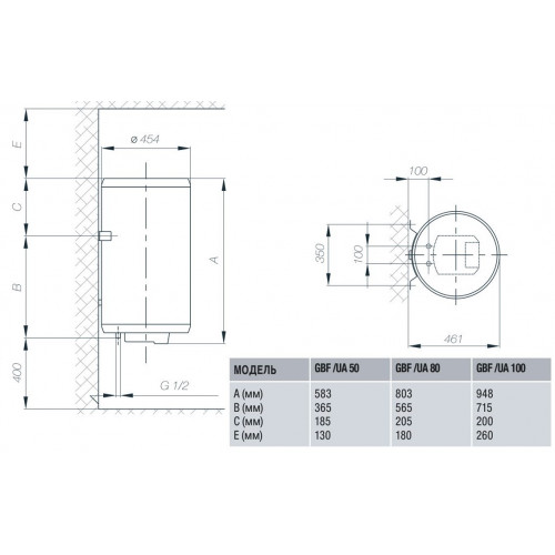 Водонагрівач Gorenje GBF 50/UA (5970501) Водонагрівач Gorenje GBF 50/UA (5970501)
