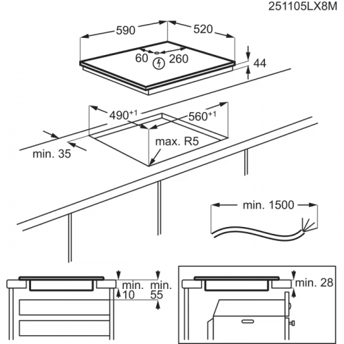 Електрична варильна поверхня Electrolux EIV63449CT (7285811)