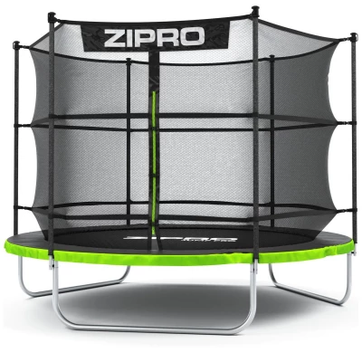 Батут Zipro Jump Pro з внутрішньою сіткою 8 футів 252 см чорно-зелений