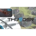 Батут THUNDER INSIDE ELITE з внутрішньою сіткою 6 футів 183 см чорно-блакитний