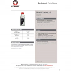 Трансмісійне масло Comma GEAR OIL EP80W-90 GL5 1л