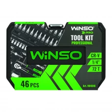 Професійний набір інструментів в кейсі Winso Pro 1/4" 72 T, CR-V, 46од.