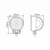 Фара світлодіодна Brevia EPISTAR Flood 10-30V, 12W (4x3W), 880Lm, 1шт