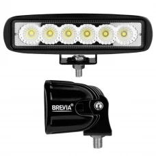 Фара світлодіодна Brevia EPISTAR Flood 10-30V, 18W (6x3W), 1320Lm, 1шт