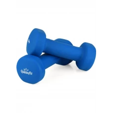 Гантелі для фітнесу неопренові Queenfit 2х1,5кг світло-синій