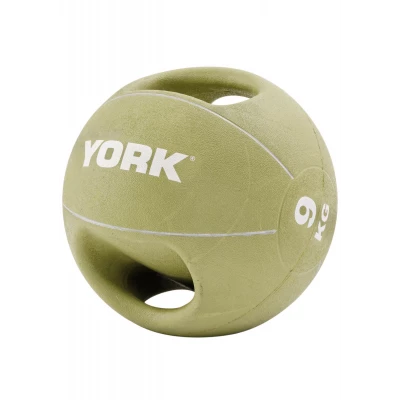 М-#039;яч медбол 9кг York Fitness із двома ручками зелений