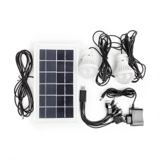 Ліхтар акумуляторний 1LED 5W+22 SMD, виносна сонячна панель, виносні 2 led лампи, кабель для зарядки телефону-планшета