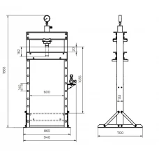 Прес гідравлічний Holzmann WP30ECO