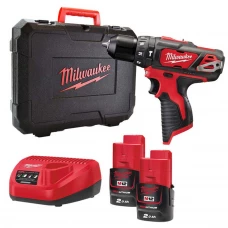 Дриль-шуруповерт MILWAUKEE M12 BDD-202C обертовий момент 30 Нм 4933441915 (+2 акумулятори, зарядний пристрій, HD кейс)