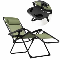 Розкладне крісло шезлонг LEOBRO Zero Gravity Pistachio (LB-ZGC-F1-PST)