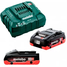 Базовий комплект Metabo: 2 акумулятори LiHD 18 V 4 Ah, з/п ASC 55