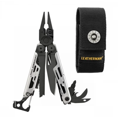 Мультитул LEATHERMAN SIGNAL BLACK & SILVER 832625 з чохлом, у коробці