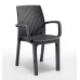 Стілець садовий пластиковий BICA Verona armchair, графіт