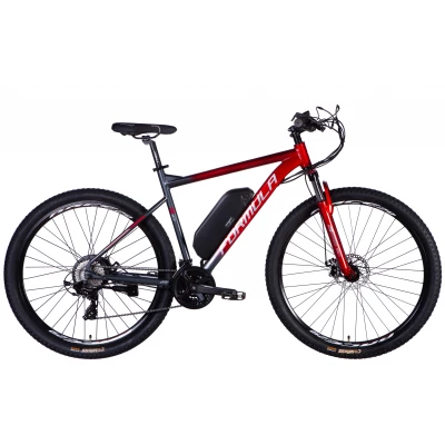Велосипед з електроприводом 29" AL Formula eF-1 DD CS рама-21" 48B 12.5А*г 500Вт червоно-сріблястий YS 9018 2025