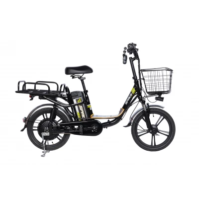 Велосипед з електроприводом 18" AL SPACE eELDORADO DD FR рама-15" 48B 10А*г 500Вт чорно-жовтий 2025