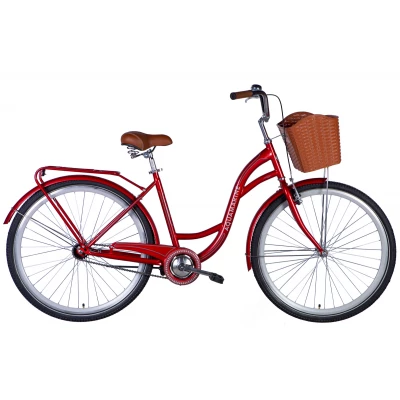 Велосипед ST 28" Dorozhnik AQUAMARINE BH рама-19" бордовий 2024 крила, крило пер., крило зад., підніжка, дзвоник, корзина