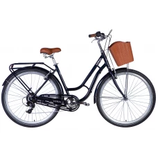 Велосипед AL 28" Dorozhnik CORAL FRW Vbr FR рама-19" темно-синій 2024 крила, крило пер., крило зад., підніжка, дзвоник, корзина