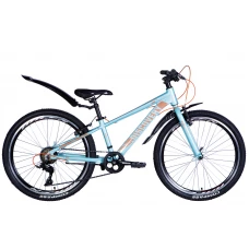 Велосипед AL 24" Discovery QUBE Vbr рама-11,5" морська хвиля 2024 крила, крило пер., крило зад., підніжка