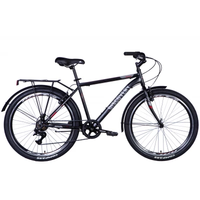 Велосипед ST 26" Discovery PRESTIGE MAN Vbr FR рама-18" чорний (матовий) 2024 крила, крило пер., крило зад., підніжка