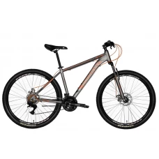 Велосипед AL 27.5" Discovery BASTION DD FR рама-17" сріблясто-помаранчевий (матовий) 2024