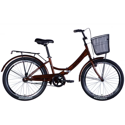 Велосипед ST 24" Formula SMART BH рама-15" коричневий 2024 крила, крило пер., крило зад., підніжка, корзина