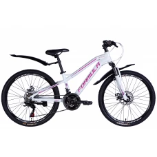 Велосипед AL 24" Formula BLACKWOOD 1.0 DD FR рама-12,5" біло-рожевий 2025